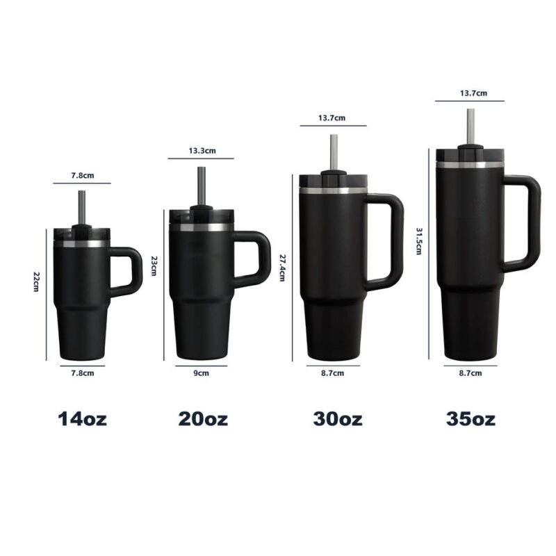 14oz BPA-Free Stainless Steel Kids Tumbler with Handle and Straw product image 2