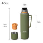 Travel Insulated 40 oz Sharing Water Bottle Stainless Steel Hot Water Bottle for Hiking Camping product image 2