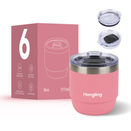 Double Wall Vacuum Stainless Steel Travel Mug 4oz 6oz 12oz 16oz with Lid Custom Color for Hot & Cold Drinks product image 1
