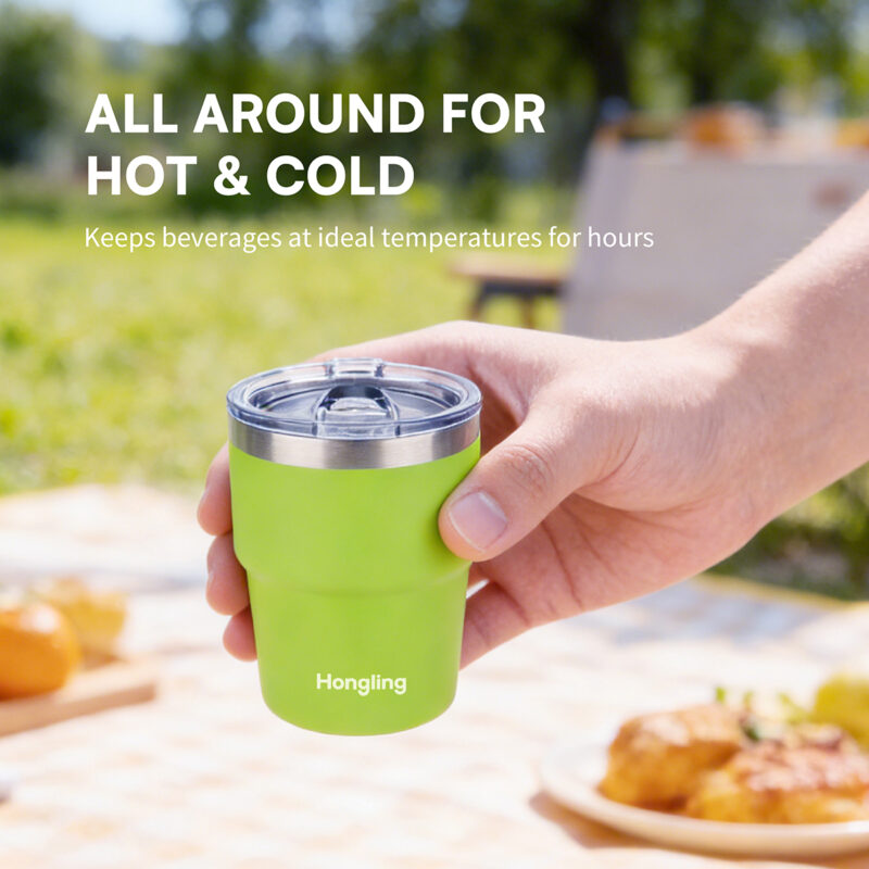 Double Wall Vacuum Stainless Steel Travel Mug 4oz 6oz 12oz 16oz with Lid Custom Color for Hot & Cold Drinks product image 2