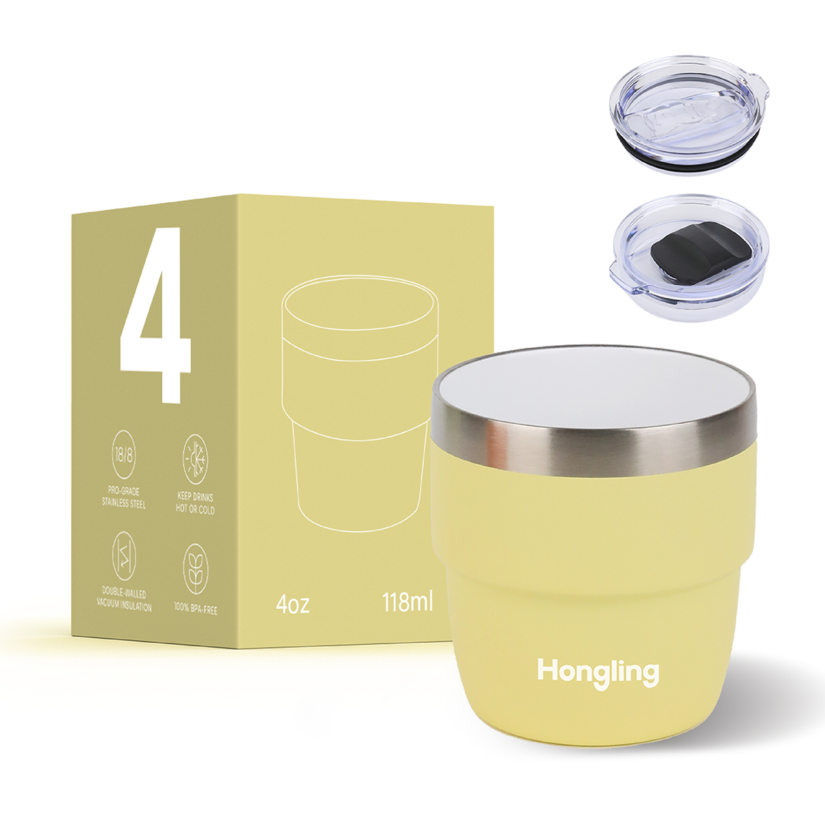 Custom Color 4oz 6oz 12oz 16oz Stainless Steel Travel Tumbler Mug with Lid Double Wall Vacuum for Coffee & Tea product image 1