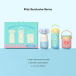 Contemporary Children Gift Set Double Wall Stainless Steel Bottle Handle Cup Lunch Box