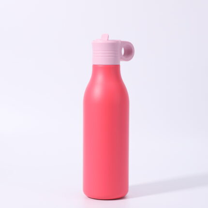 YEWAY Double Wall Vacuum Water Bottle Straw Lid Design for Car Cup Holder for Work Use Logo Printing - Bright Red color