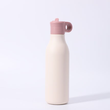 YEWAY Double Wall Vacuum Water Bottle Straw Lid Design for Car Cup Holder for Work Use Logo Printing - Off White color