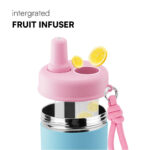 12oz Cute Stainless Steel Thermal Insulated Fruit Tumbler with Straw Lid Rope Fruit Infuser for Kids Healthy Life - Product Image 4