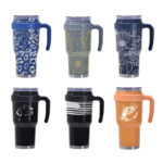 Corporate Business Stainless Steel Vacuum Flask Thermos Mug Gift Set Handle Lid Large Capa