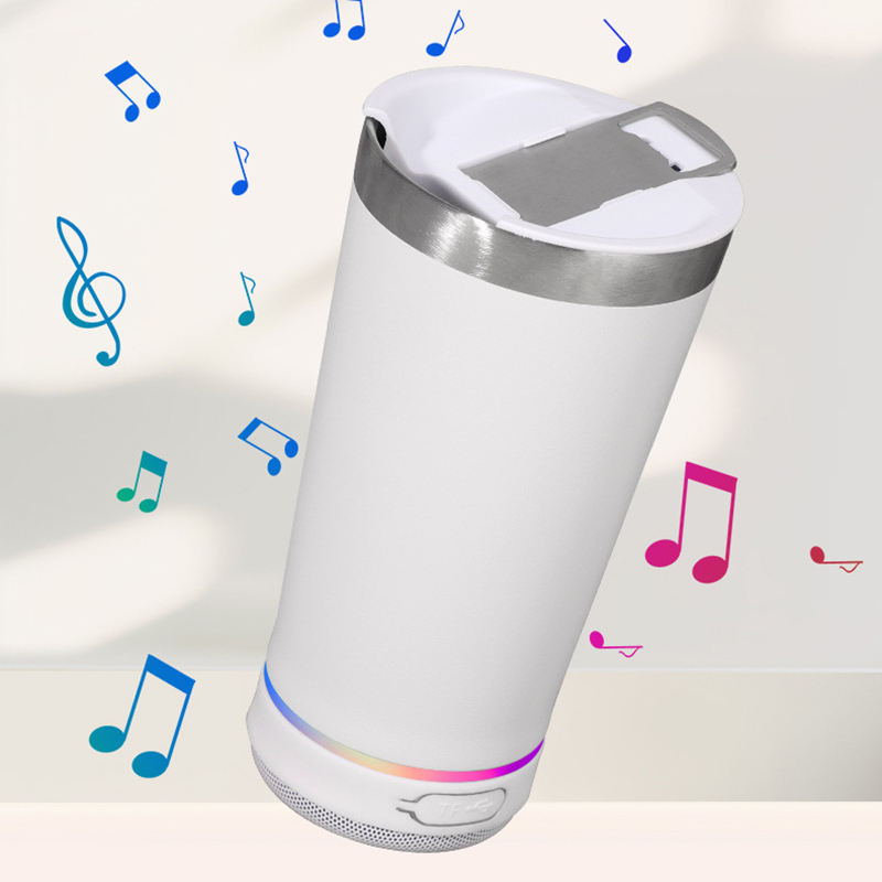 14oz 16oz Smart Tumbler Thermal Bluetooth Stainless Steel Water Bottle with Music Speaker Beer Cup with Lid Gym Bottle - Product Image 1