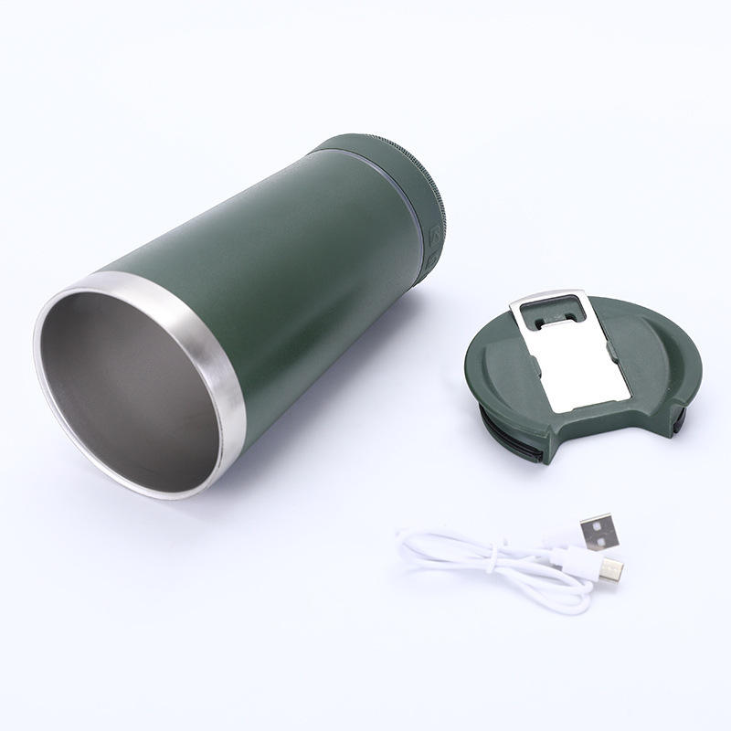 14oz 16oz Smart Tumbler Thermal Bluetooth Stainless Steel Water Bottle with Music Speaker Beer Cup with Lid Gym Bottle - Product Image 2