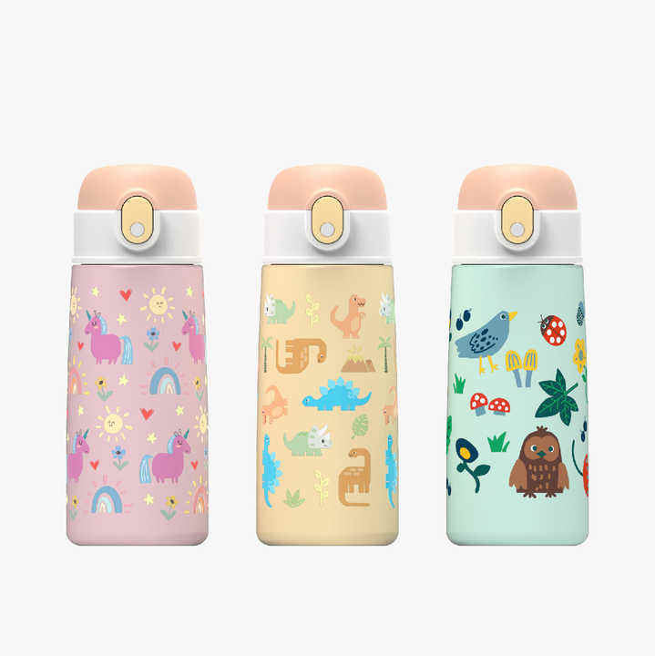 14oz Insulated Kids BPA- Free Material Water Bottle Leak-Proof Durable Bottle for Outdoor or School Usage with Patented Design - Product Image 1