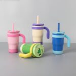 14oz Stainless Steel Student Cup Straw Handle Spill Proof Eco-Friendly Cute Design 6-12hr for Business Gifts Hot/Cold Use - Product Image 3