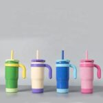 14oz Stainless Steel Student Cup Straw Handle Spill Proof Eco-Friendly Cute Design 6-12hr for Business Gifts Hot/Cold Use - Product Image 5