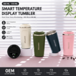 Kingze OEM Custom Logo Smart Temperature Stainless Steel Coffee Mug Vacuum Coffee Cup for Corporate Gift product image 2