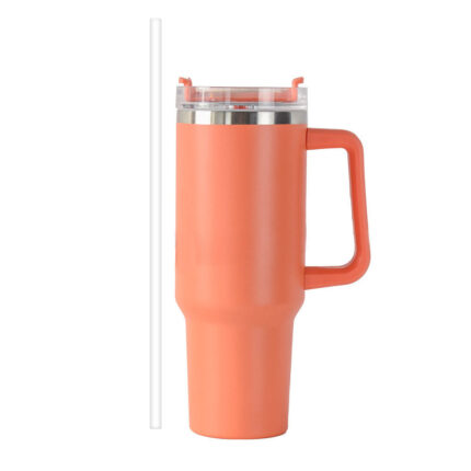 YEWAY Tumbler Travel Coffee Mug New Design 40 Oz Tumbler Stainless Steel Coffee Mugs Tumbler with Lid Modern Presents - Orange2 color