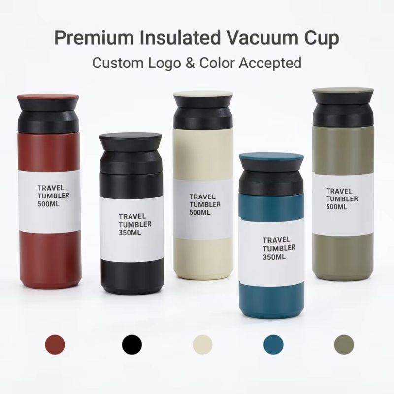 350ml 500ml Japanese Style Stainless Steel Travel Tumbler Leak Proof Minimalist Insulated Coffee Mug Car Cup Holder Friendly product image 1