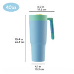 40oz Stainless Steel Thermal Insulated Travel Tumbler with Handle for Car Travel Camping product image 5