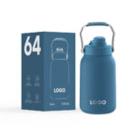 64oz 128oz Stainless Steel Vacuum Insulated Water Bottle Half Gallon Jug with Strong Handle Hot Sale for Camping product image 1