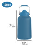 64oz 128oz Stainless Steel Vacuum Insulated Water Bottle Half Gallon Jug with Strong Handle Hot Sale for Camping product image 4