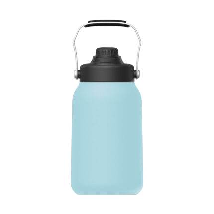 64oz 128oz Stainless Steel Vacuum Insulated Water Bottle Half Gallon Jug with Strong Handle Hot Sale for Camping - Sky Blue color