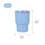 2oz/60ml Mini Stainless Steel Vacuum Insulated Tumbler with Straw for Cocktail Liqueur Wine Party Night product image 2