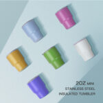 2oz/60ml Mini Stainless Steel Vacuum Insulated Tumbler with Straw for Cocktail Liqueur Wine Party Night product image 3