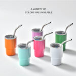 2oz/60ml Mini Stainless Steel Vacuum Insulated Tumbler with Straw for Cocktail Liqueur Wine Party Night product image 5