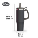 New Patent 40oz Stainless Steel Vacuum Insulated Tumbler With Handle Dustproof Cap Silicone Straw Custom Color Logo product image 5