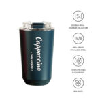 12oz Stainless Steel Insulated Coffee Mug with Transparent PP Lid Portable product image 5