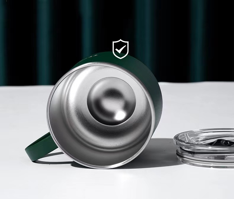10oz Stainless Steel Insulated Coffee Mug with Handle Custom Logo product image 2