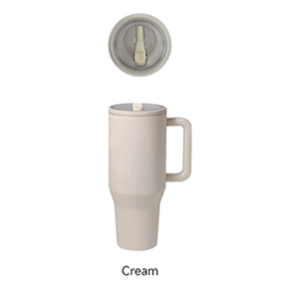 Yeway Ultimate 40oz Coffee Tumbler for Travel With Detachable Straw 10 Unique Colors in Stock 12Hr Heat Preserve Ready to Ship - Cream color