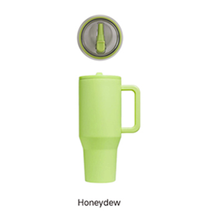 Yeway Ultimate 40oz Coffee Tumbler for Travel With Detachable Straw 10 Unique Colors in Stock 12Hr Heat Preserve Ready to Ship - Honeydew color