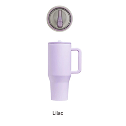 Yeway Ultimate 40oz Coffee Tumbler for Travel With Detachable Straw 10 Unique Colors in Stock 12Hr Heat Preserve Ready to Ship - Lilac color