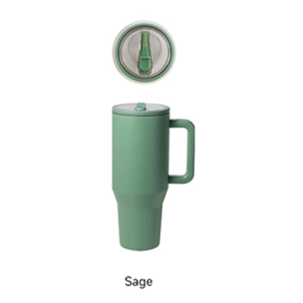 Yeway Ultimate 40oz Coffee Tumbler for Travel With Detachable Straw 10 Unique Colors in Stock 12Hr Heat Preserve Ready to Ship - Sage color