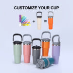 20oz 25oz 30oz 35oz 40oz 304 Stainless Steel Thermos Cup Hot Selling Portable Car Cup Travel Vacuum Mug with Handle product image 5