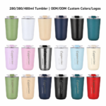 Kingze 280ml 380ml 480ml Matte Stainless Steel Coffee Tumbler Double Wall Vacuum Insulated Travel Mug for Promotion Giveaway product image 1