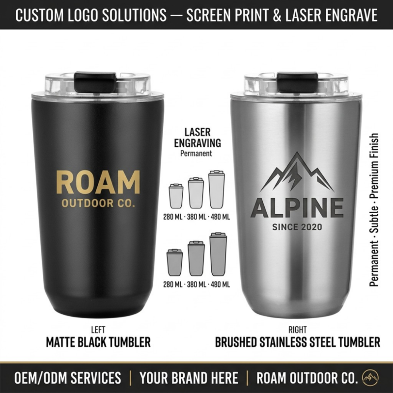 Kingze 280ml 380ml 480ml Matte Stainless Steel Coffee Tumbler Double Wall Vacuum Insulated Travel Mug for Promotion Giveaway product image 2