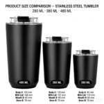 Kingze 280ml 380ml 480ml Matte Stainless Steel Coffee Tumbler Double Wall Vacuum Insulated Travel Mug for Promotion Giveaway product image 4