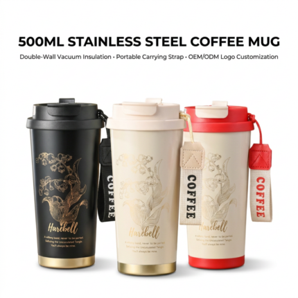 Kingze Christmas Gift New Custom Logo Stainless Steel Portable Travel Mug Insulated Coffee Tumbler With Straw and Lid product image 1