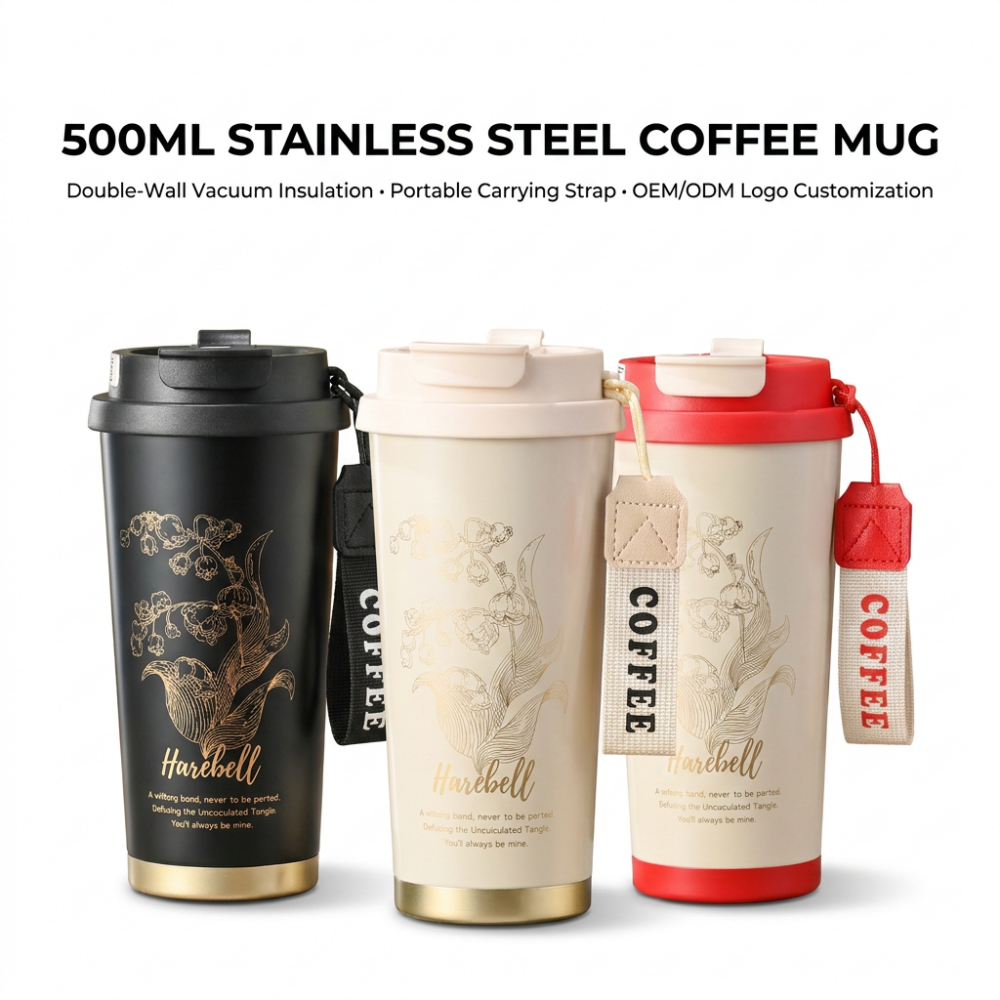 Kingze Christmas Gift New Custom Logo Stainless Steel Portable Travel Mug Insulated Coffee Tumbler With Straw and Lid product image 1