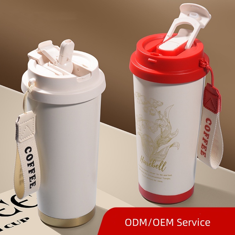 Kingze Christmas Gift New Custom Logo Stainless Steel Portable Travel Mug Insulated Coffee Tumbler With Straw and Lid product image 4