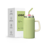 New Eco-Friendly Handle Vacuum Insulated Stainless Steel Travel Water Tumbler Heavy Mug 50oz Tumblers With Lids Straw product image 1