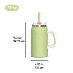 New Eco-Friendly Handle Vacuum Insulated Stainless Steel Travel Water Tumbler Heavy Mug 50oz Tumblers With Lids Straw product image 3