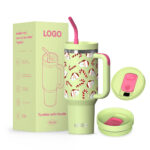 New Design 40 oz Stainless Steel Vacuum Insulated Metal Travel Mug Coffee Cup With Handle Christmas Gifts product image 1