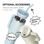 New Design 40 oz Stainless Steel Vacuum Insulated Metal Travel Mug Coffee Cup With Handle Christmas Gifts product image 5