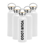 定制不锈钢水瓶600毫升升华双壁真空绝缘20盎司宽口竹盖运动瓶 product image 1
