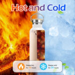 定制不锈钢水瓶600毫升升华双壁真空绝缘20盎司宽口竹盖运动瓶 product image 5