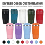 Kingze Car Cup Holder Friendly Coffee Tumbler 380ml/510ml Stainless Steel Insulated Mug for Office Travel product image 2