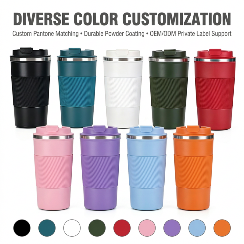 Kingze Car Cup Holder Friendly Coffee Tumbler 380ml/510ml Stainless Steel Insulated Mug for Office Travel product image 2