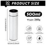 升华发光二极管16盎司Termos Motivacional 500毫升Termos De Agua健身房304不锈钢Termo数码 product image 3