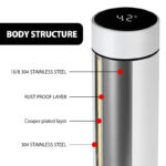 升华发光二极管16盎司Termos Motivacional 500毫升Termos De Agua健身房304不锈钢Termo数码 product image 5
