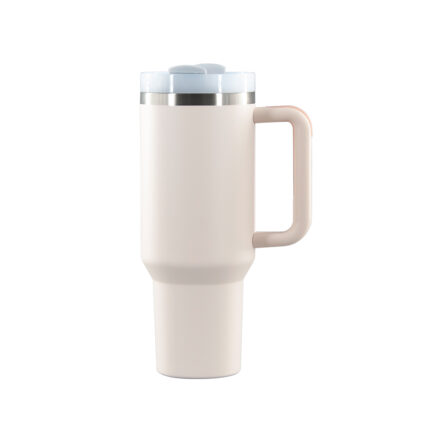Double Wall Tumbler 40oz Custom Insulated Water Bottles Travel Mug Cup With Handle Thermal Stainless Steel Tumbler Wholesale - 10#Light Peach Pink color